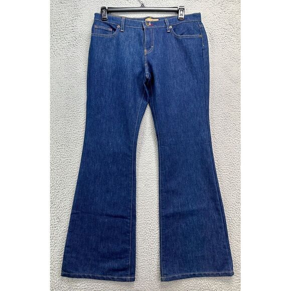 Tommy Hilfiger Flared Jeans Womens 13‎ Blue Wide Leg Mid Rise Denim Pants NEW - Picture 1 of 10